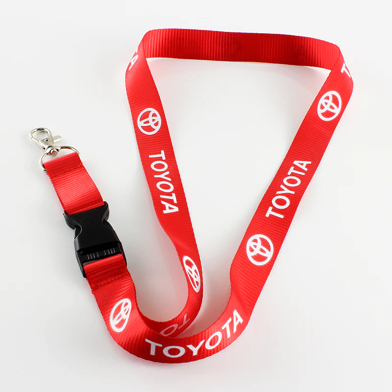 Toyota Set Carbon Fiber Look Embroidery Seat Belt Cover Shoulder Pads X2 with Keychain Lanyard - Image 6