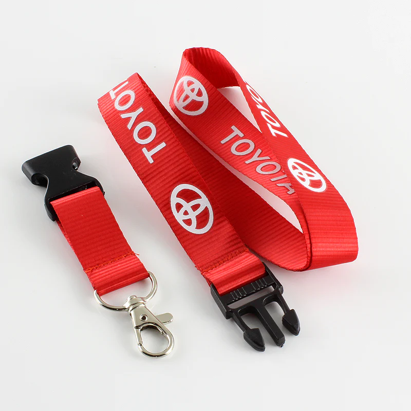 Toyota Set Carbon Fiber Look Embroidery Seat Belt Cover Shoulder Pads X2 with Keychain Lanyard - Image 9