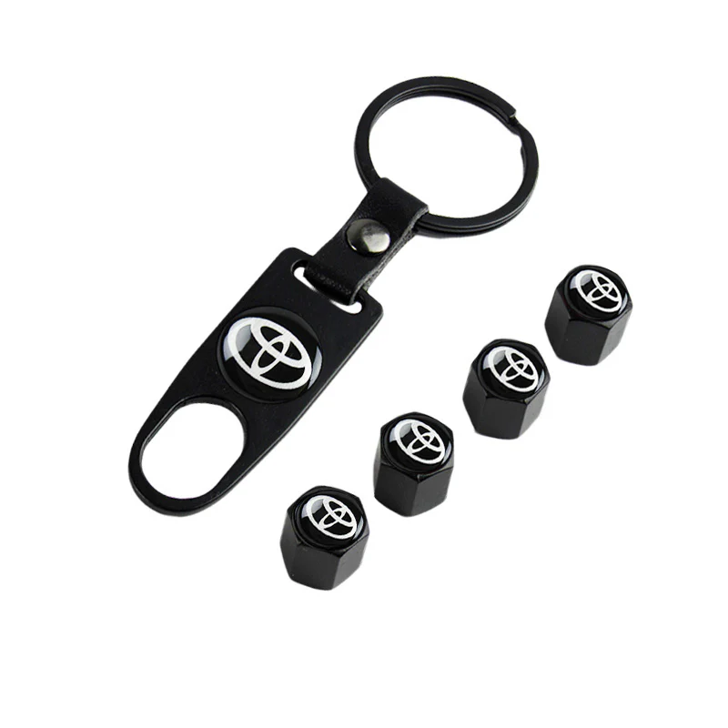 Toyota Set LOGO Emblems with Tire Wheel Valves Air Caps Keychain - US SELLER - Image 9