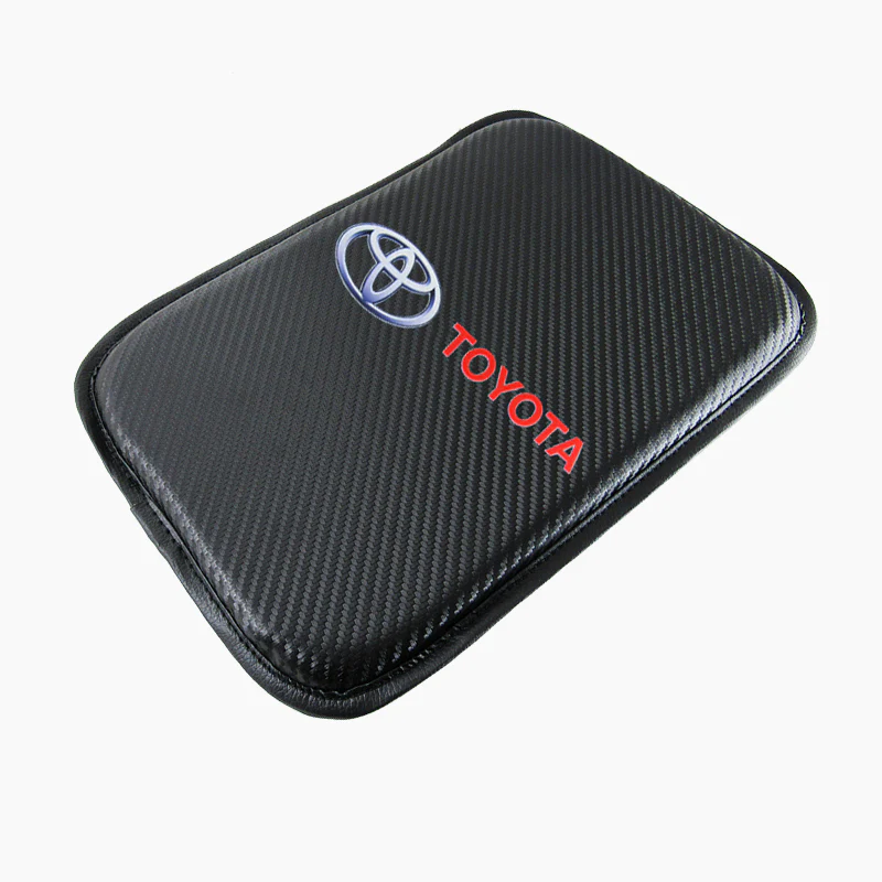 Toyota Set of Carbon Fiber Look Armrest Cushion & Seat Belt Cover - Image 2