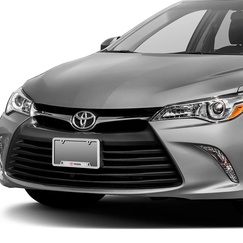 TOYOTA SET Stainless Steel License Plate Frame 2pcs with Caps Bolt Brand New - Image 4