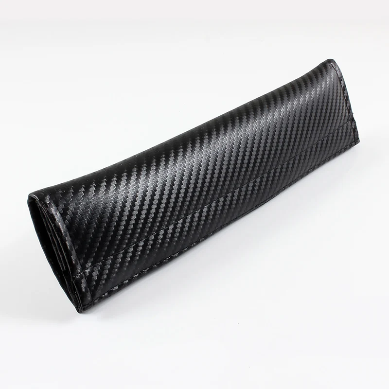 Toyota SIENNA Black Carbon Fiber Look Seat Belt Cover X2 - Image 7