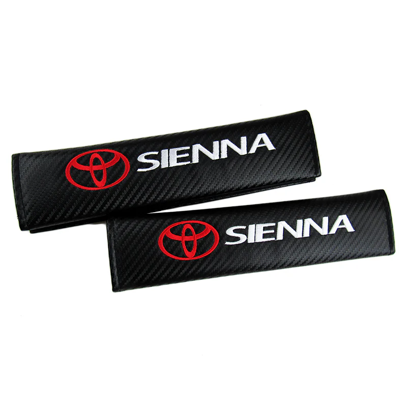 New Toyota Sienna Car Center Console Armrest Cushion Mat Pad Cover Stitched Embroidery Logo with Seat Belt Cover Set - Image 2