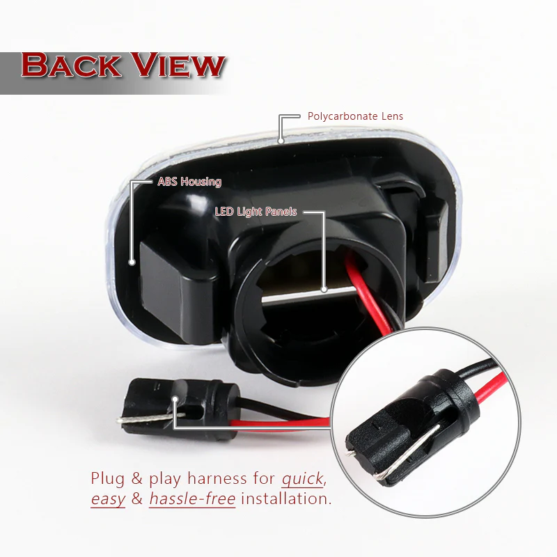 Toyota Supra / Celica / MR2 Spyder Amber LED Turn Signal Front Side Marker Lights -Clear Lens - Image 3