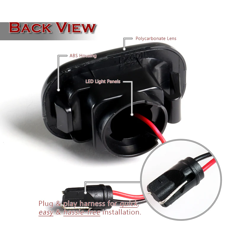 Toyota Supra / Celica / MR2 Spyder Amber LED Turn Signal Front Side Marker Lights -Smoked Lens - Image 3