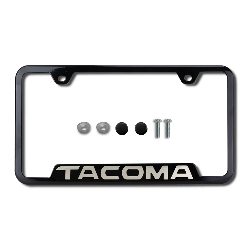 Toyota Tacoma Black Stainless Steel Laser Etched License Plate Frame Genuine OEM GF.TAC.EB - Image 3