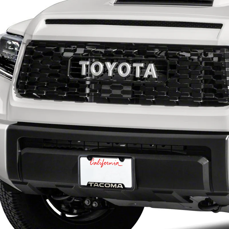 Toyota Tacoma Black Stainless Steel Laser Etched License Plate Frame Genuine OEM GF.TAC.EB - Image 4