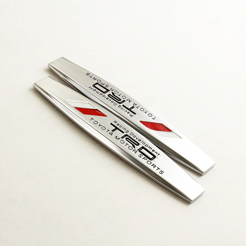 Toyota TRD 3D Metal Emblem Badge Sticker x2 - Image 4