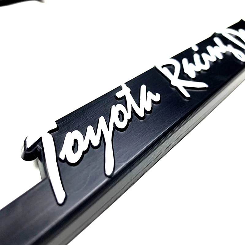 Toyota TRD Black ABS License Plate Frame with Caps x2 - Image 4