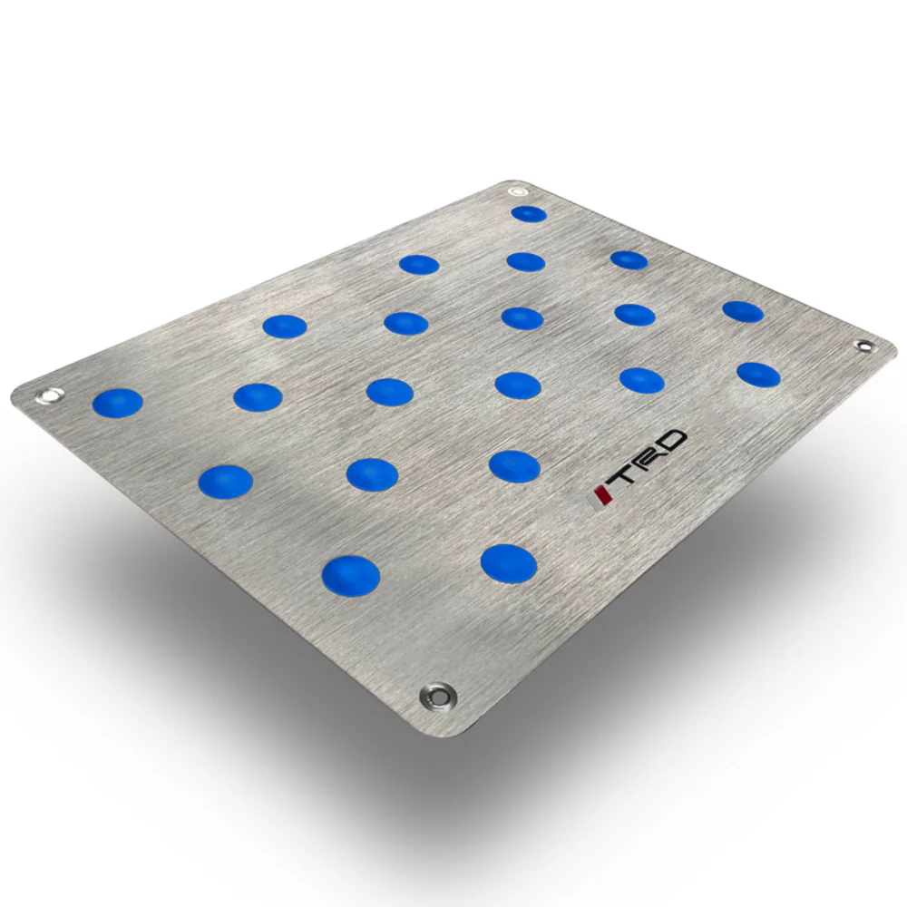 TOYOTA TRD Large Anti-Skid Floor Mat Carpet Foot Pedal Aluminum Plate - Image 2