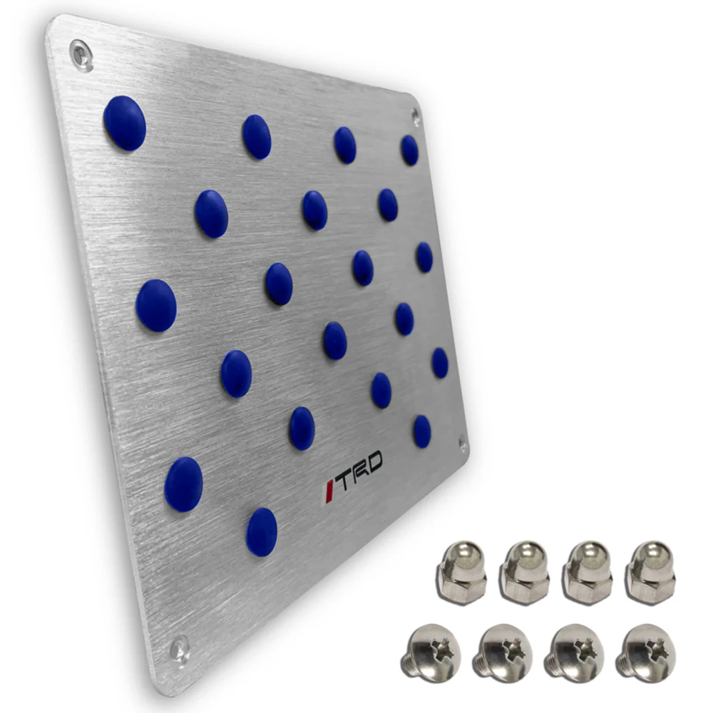 TOYOTA TRD Large Anti-Skid Floor Mat Carpet Foot Pedal Aluminum Plate - Image 6