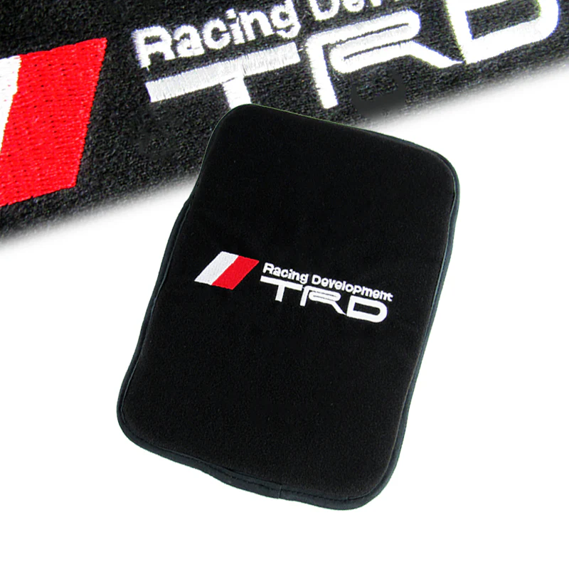 Toyota TRD Set Black Car Center Console Armrest Fleece Cushion Mat Pad Seat Belt Cover Combo - Image 6