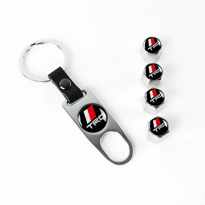 Toyota TRD Set LOGO Emblems with Silver TRD Keychain Tire Wheel Valves Air Caps - US SELLER - Image 6