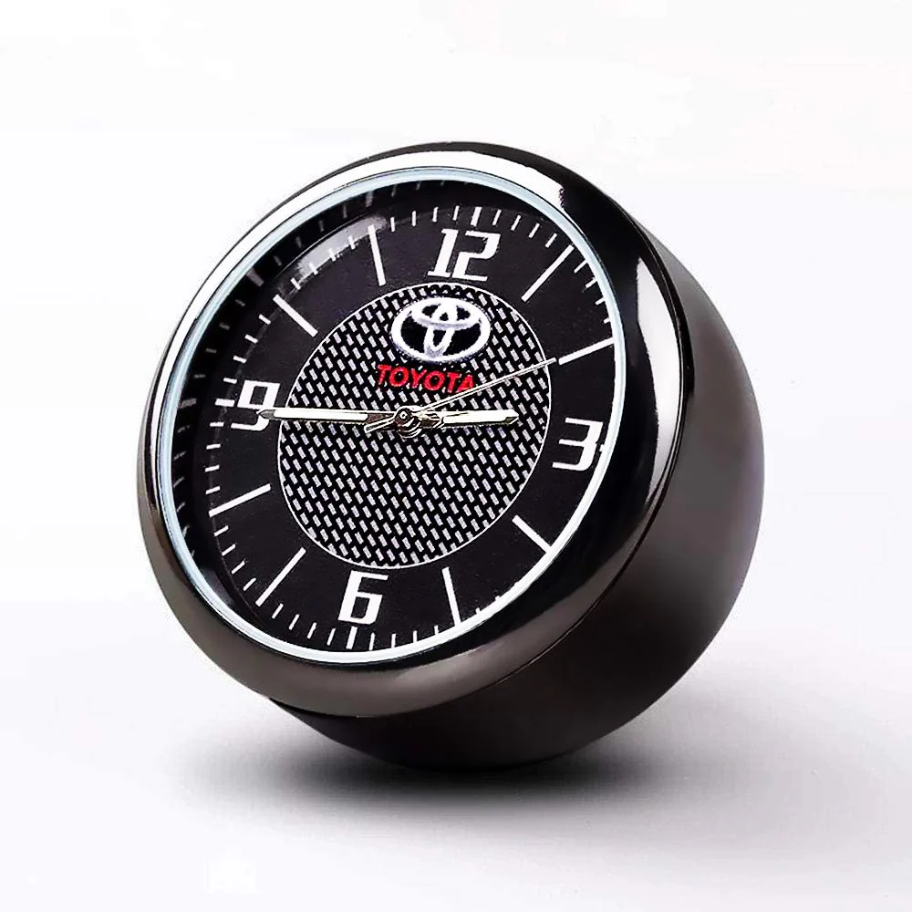 TOYOTA TRD Set of Car 15" Steering Wheel Cover Carbon Fiber Look Leather with Exquisite Clock - Image 4