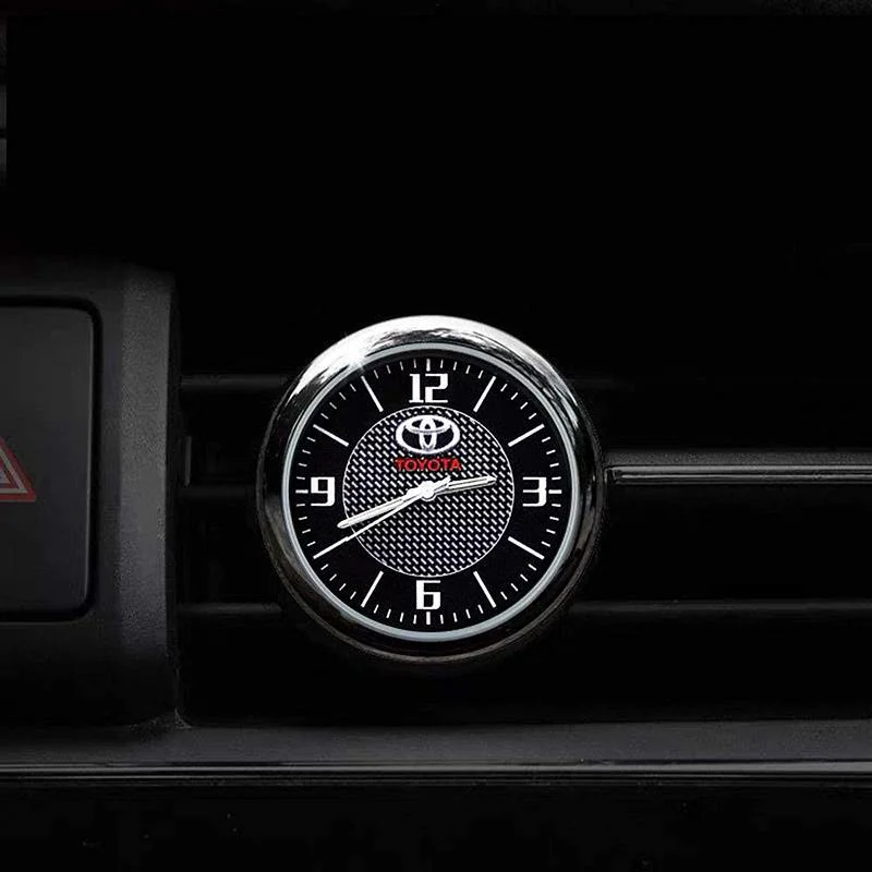 TOYOTA TRD Sports Set of Car 15" Steering Wheel Cover Carbon Fiber Look Leather with Exquisite Clock - Image 10