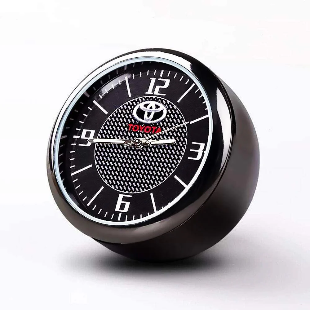 TOYOTA TRD Sports Set of Car 15" Steering Wheel Cover Carbon Fiber Look Leather with Exquisite Clock - Image 4