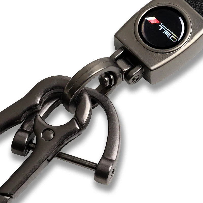 TOYOTA TRD Universal Black 3D Logo Leather Metal Gift Decor Quick Release Lanyard Keychain SUPRA COROLLA Camry - Image 6