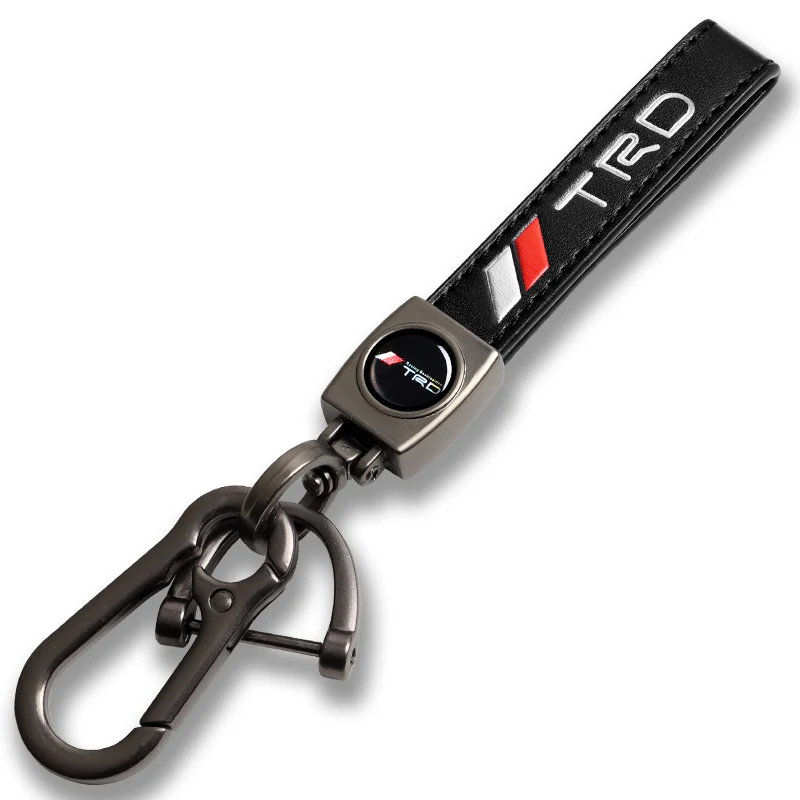 TOYOTA TRD Universal Black 3D Logo Leather Metal Gift Decor Quick Release Lanyard Keychain SUPRA COROLLA Camry - Image 8