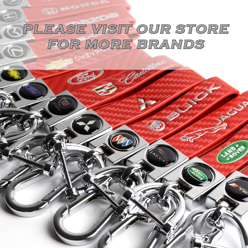 TOYOTA TRD Universal Chrome 3D Logo Carbon Fiber Look Red Leather Metal Gift Decor Quick Release Lanyard Keychain SUPRA COROLLA Camry - Image 9