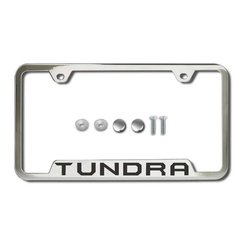 Toyota Tundra Chrome Stainless Steel Laser Etched License Plate Frame Genuine OEM GF.TUN.EC - Image 2