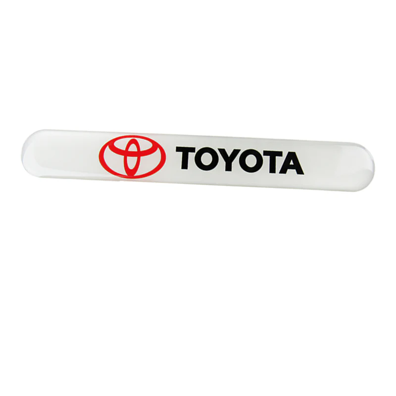 TOYOTA White Car Door Rear Trunk Side Fenders Bumper Badge Scratch Guard Sticker New 2 pcs - Image 4