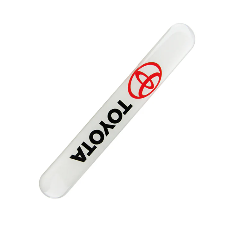 TOYOTA White Car Door Rear Trunk Side Fenders Bumper Badge Scratch Guard Sticker New 2 pcs - Image 7