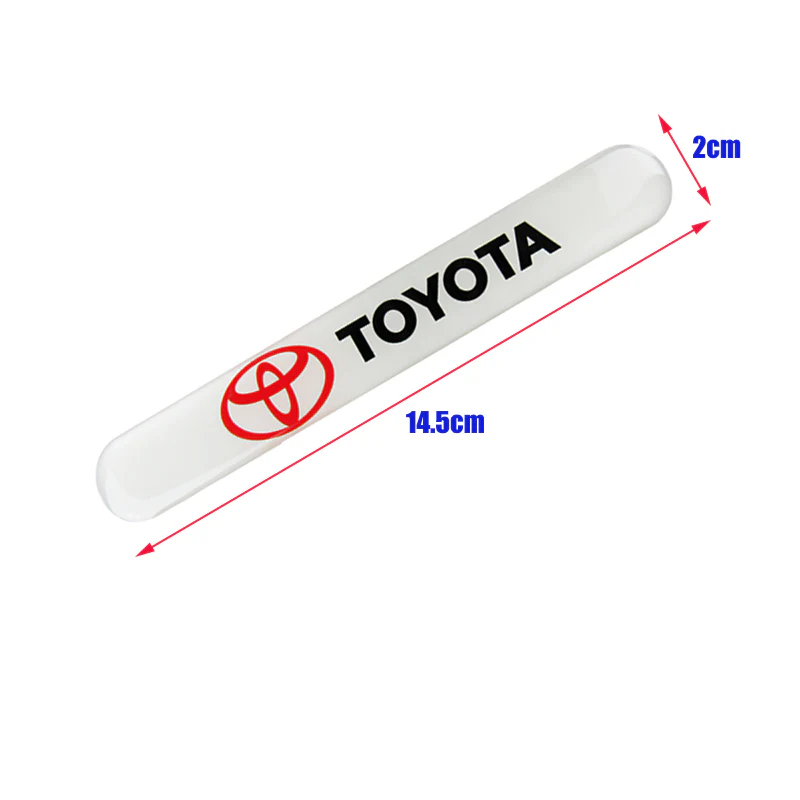 TOYOTA White Car Door Rear Trunk Side Fenders Bumper Badge Scratch Guard Sticker New 4pcs - Image 3