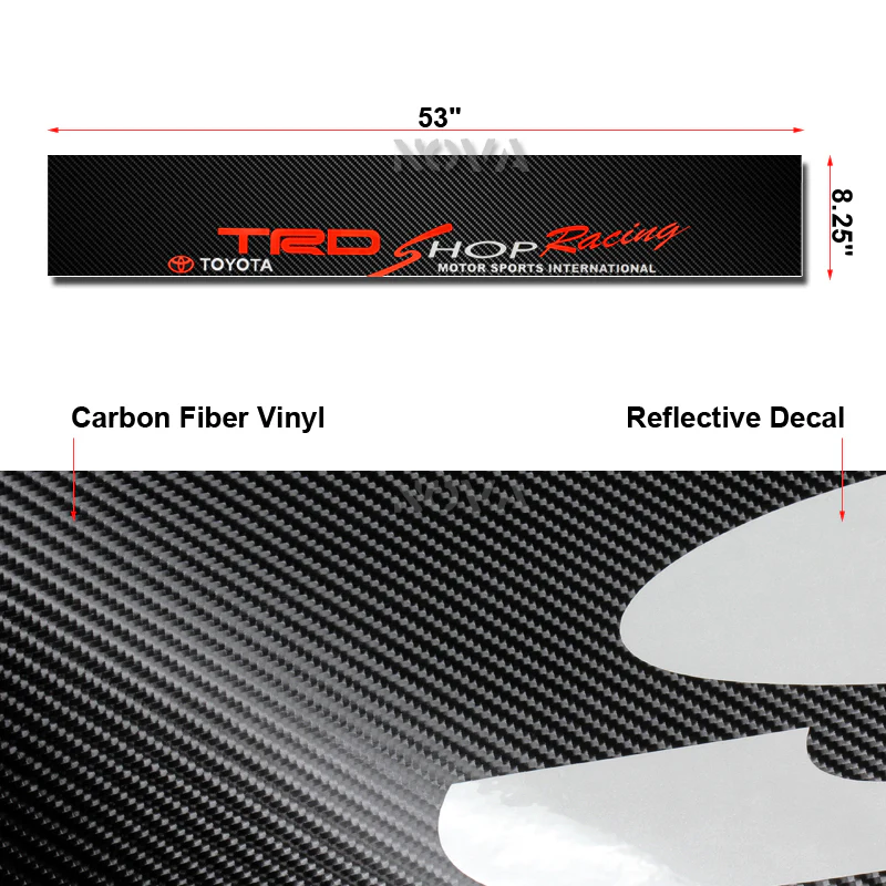 Toyota TRD Carbon Fiber Windshield Banner - Image 2