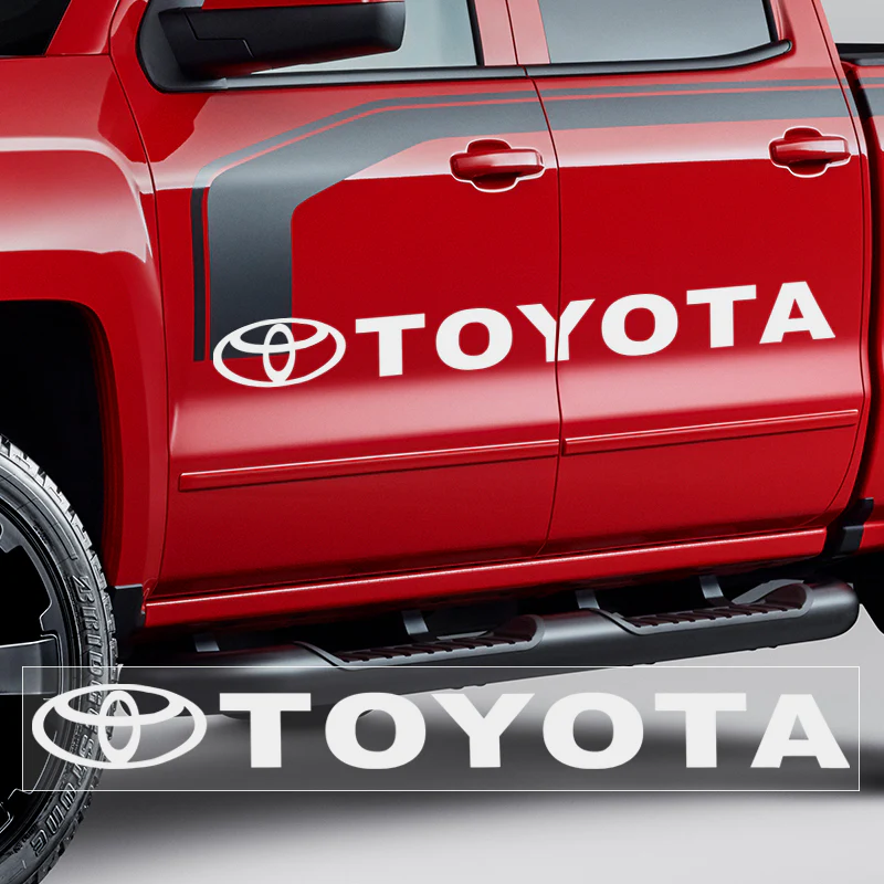 Toyota Windshield Rear Window Bumper Banner Side Outline Vinyl Decal Sticker - Image 4