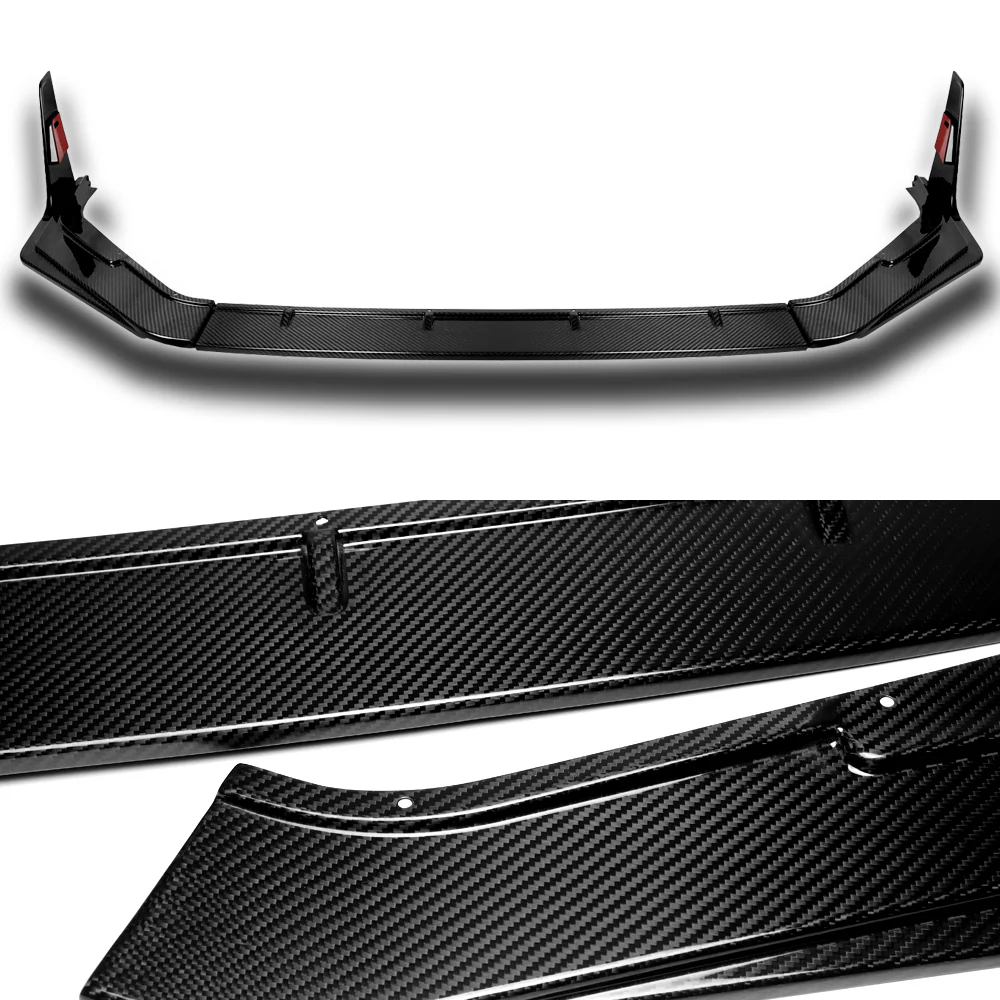 TR-Style For 2023-2026 Honda Civic Type-R FL5 Front Bumper Lower Lip Splitter -Real Carbon Fiber - Image 2