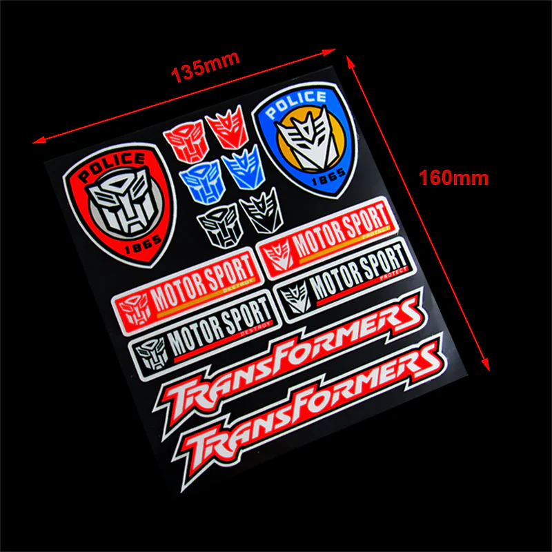 TRANSFORMER Car Door Window Laptop Case Vinyl Decal Sticker - 14pcs (Set) - Image 4