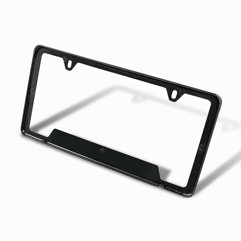 TRD 2 pcs Carbon Fiber Look High Quality ABS License Plate Frames with Caps Bolt Screw Set - Image 8