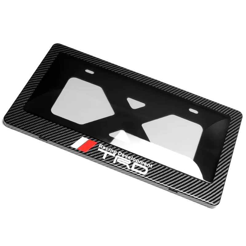 TRD Carbon Look License Plate Cover Protector Shield Frame + Bracket TOYOTA - Image 4