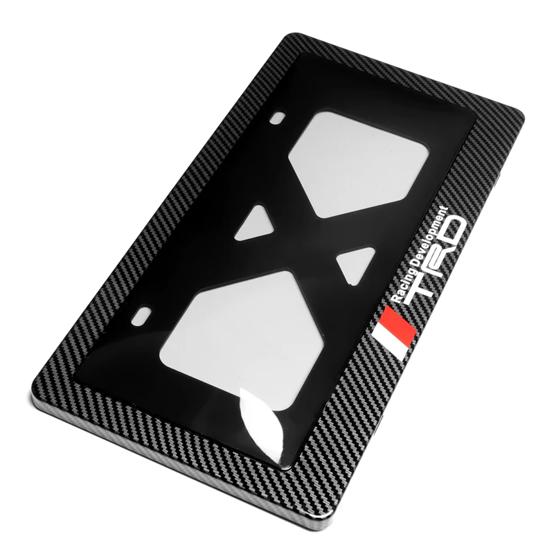 TRD Carbon Look License Plate Cover Protector Shield Frame + Bracket TOYOTA - Image 8