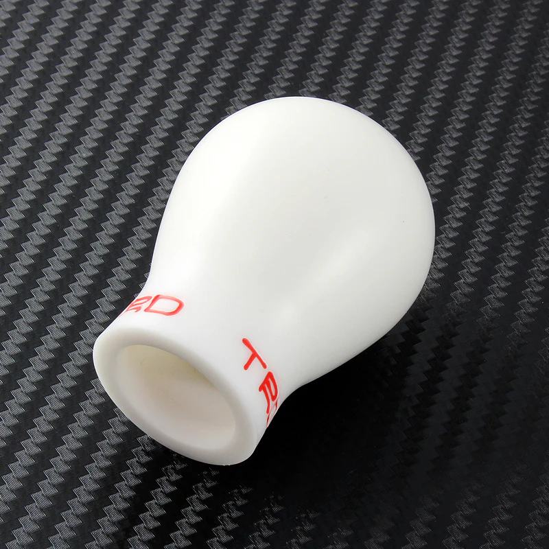 Toyota TRD White & Red Duracon Shift Knob - Image 2