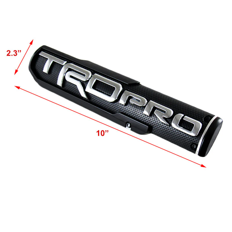 TRD PRO Toyota Tacoma OEM 3D ABS Molded Nameplate Emblem Badge with License Plate Frame - Image 10