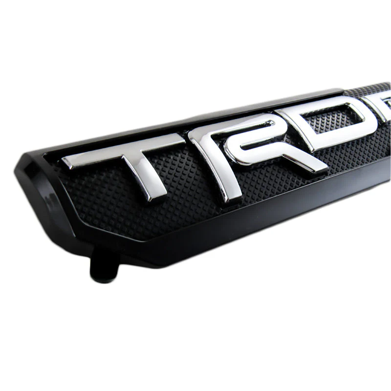 TRD PRO Toyota Tacoma OEM 3D ABS Molded Nameplate Emblem Badge with License Plate Frame - Image 2