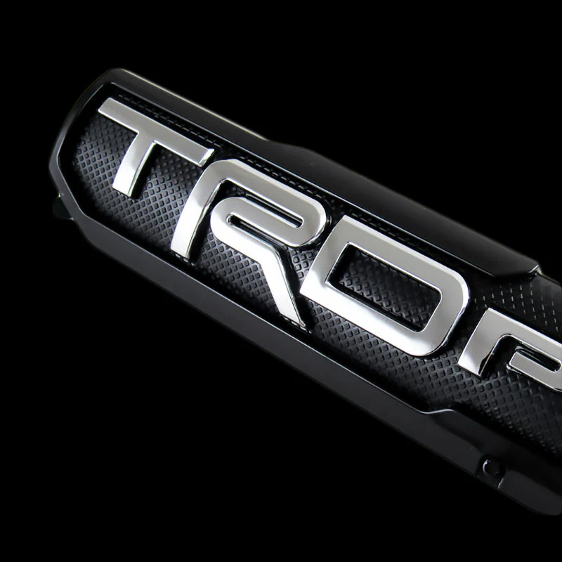 TRD PRO Toyota Tacoma OEM 3D ABS Molded Nameplate Emblem Badge with License Plate Frame - Image 9