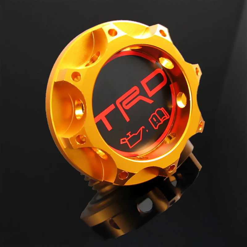 Toyota TRD Gold Aluminum Alloy Engine Oil Filler Cap - Image 3