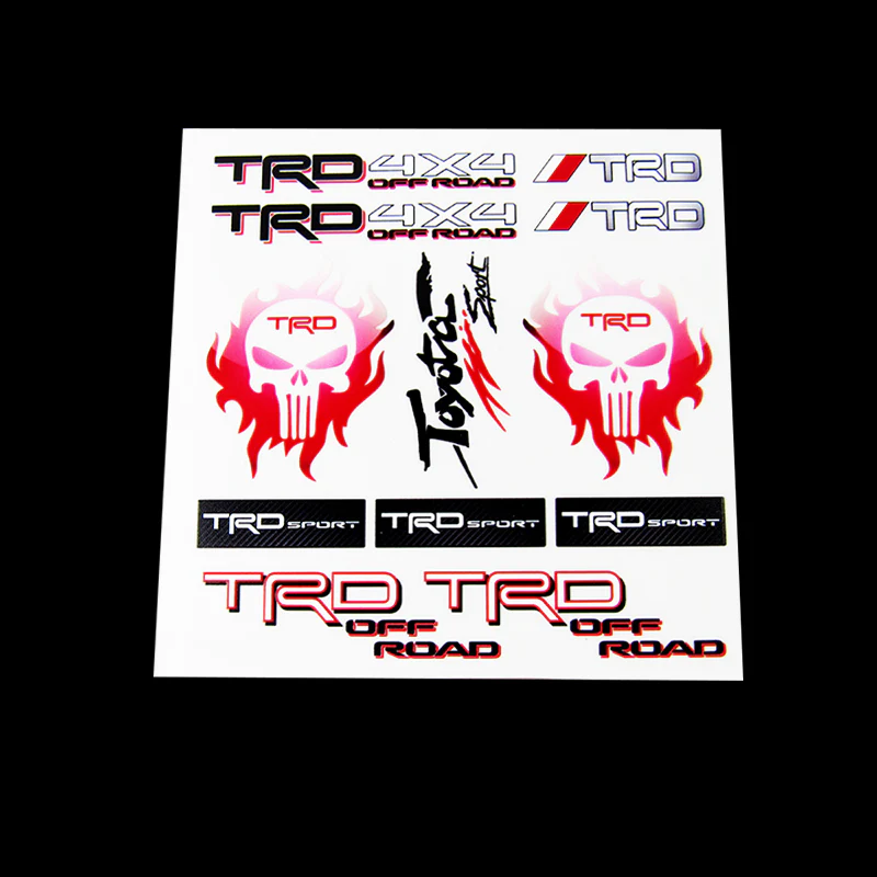TRD Sport Small Reflective Decal Toyota Racing Development Auto Window Vinyl Laptop Sticker Set New - Image 3