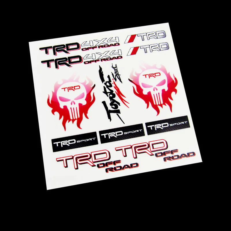 TRD Sport Small Reflective Decal Toyota Racing Development Auto Window Vinyl Laptop Sticker Set New - Image 6