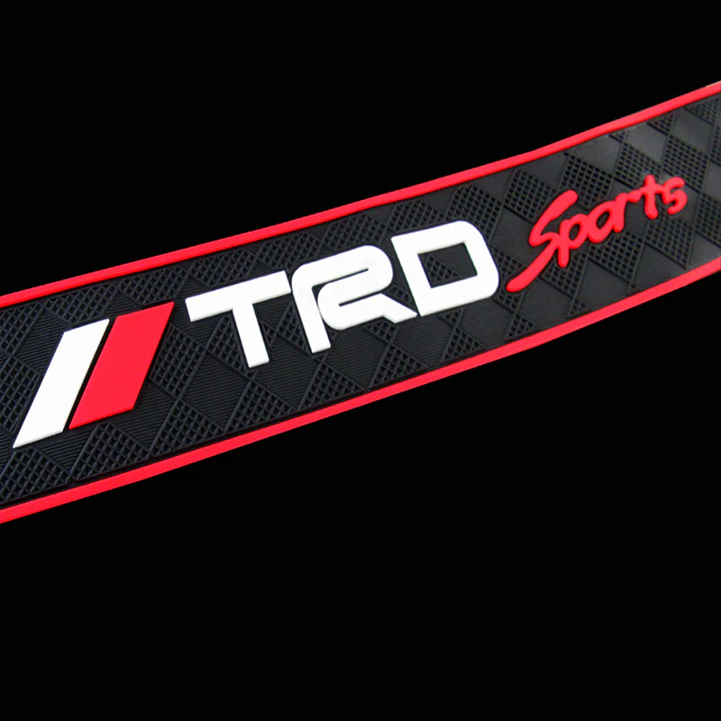 TRD SPORTS Rubber Car Rear Bumper Protector Trunk Sill Guard Scratch Pad X1 - Image 2