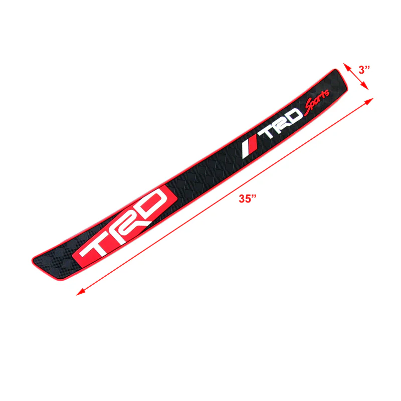 TRD SPORTS Rubber Car Rear Bumper Protector Trunk Sill Guard Scratch Pad X1 - Image 3