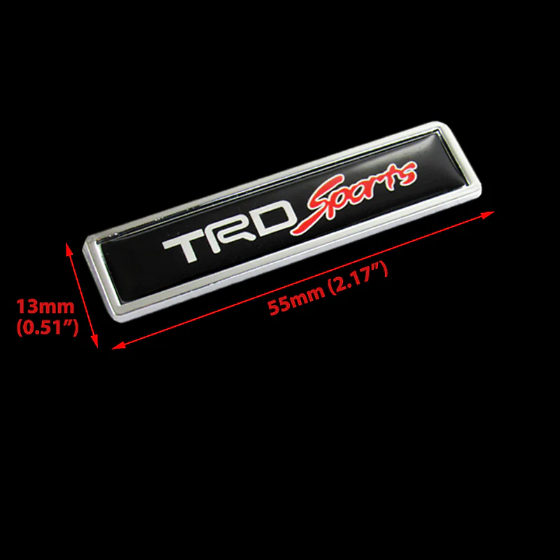 TRD SPORTS TRD TOYOTA 2PC Luxury Auto Car Body Fender Metal Emblem Badge Sticker Decal - Image 2