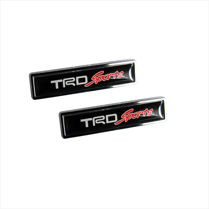 TRD SPORTS TRD TOYOTA 2PC Luxury Auto Car Body Fender Metal Emblem Badge Sticker Decal - Image 3