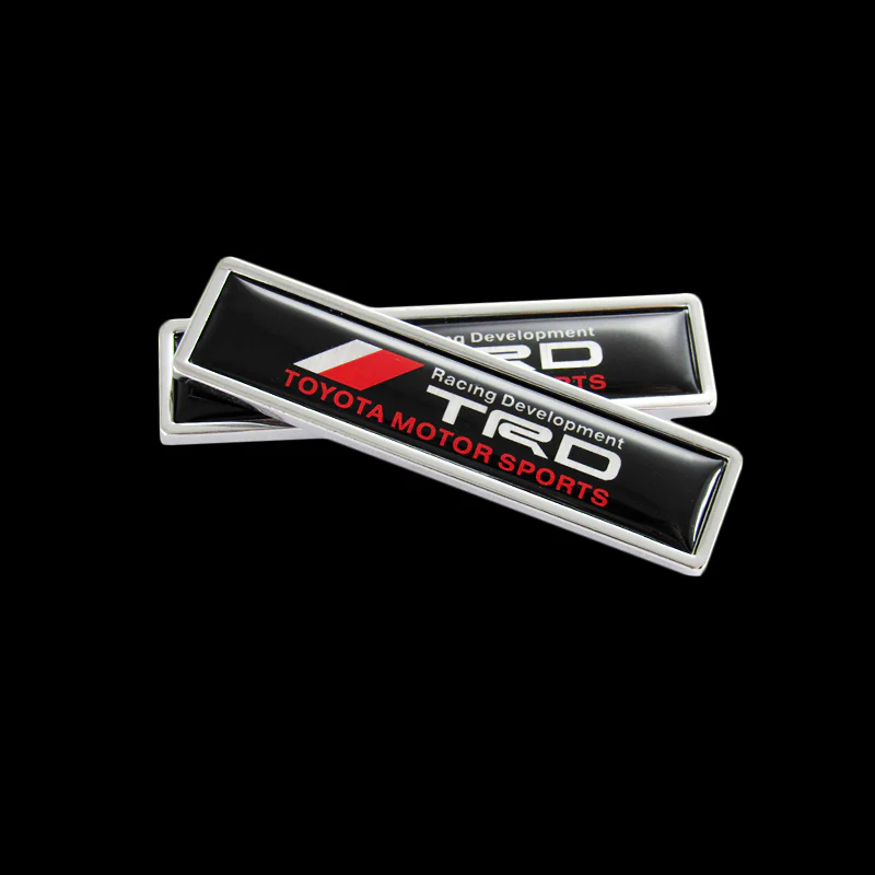 TRD TOYOTA 2PC Luxury Auto Car Body Fender Metal Emblem Badge Sticker Decal - Image 5