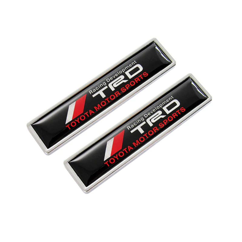 TRD TOYOTA 2PC Luxury Auto Car Body Fender Metal Emblem Badge Sticker Decal - Image 6