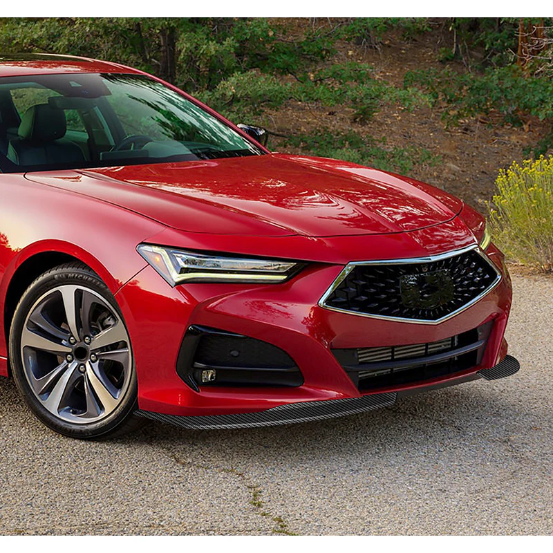 TS-Style For 2021-2025 Acura TLX Front Bumper Splitter Spoiler Lip 2-PCS -Carbon Fiber Look - Image 6