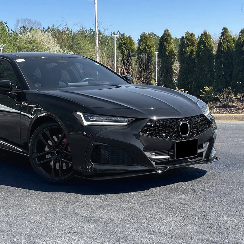 TS-Style For 2021-2025 Acura TLX Front Bumper Splitter Spoiler Lip 2-PCS -Painted Black - Image 5