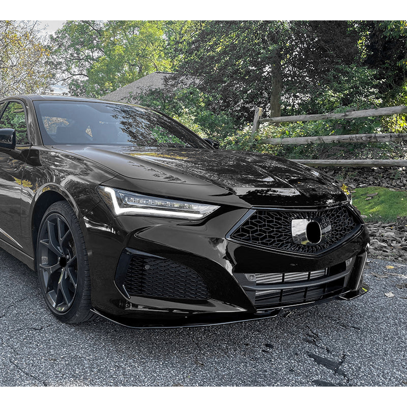TS-Style For 2021-2025 Acura TLX Front Bumper Splitter Spoiler Lip 2-PCS -Painted Black - Image 6